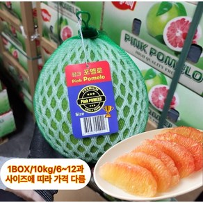 베트남 PINK POMELO 베트남 자몽 핑크 포멜로 베트남 포멜로 VIETNAM POMELO (1BOX/10kg/6-12과), 10개, 10kg