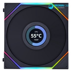 LIAN LI UNI FAN TL120 LCD 리버스 블랙 1팩, 1개