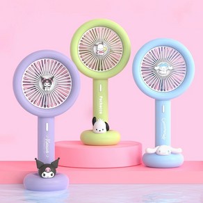 다나에 산리오 공식 라이센스 피규어 미니 휴대용 탁상 사무실 소형 핸드 선풍기 +Integated Intenational Tade Co. Ltd 머리핀, 블루/시나모롤