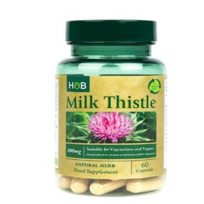 100mg 60정 1병 홀랜드앤바렛 밀크씨슬 밀크시슬 간건강 보충제 Holland & Baett Milk Thistle, 1개