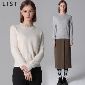 리스트 [리스트(LIST)] 울 라쿤 프리미엄소재 라운드넥 니트 풀오버