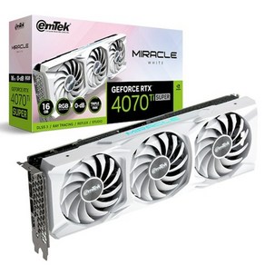 HIT 이엠텍 지포스 RTX 4070 Ti SUPER MIRACLE WHITE D6X 16GB