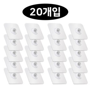 나인밸리 못없이 액자 시계 옷을 걸 수 있는 다용도걸이 대용량 깨끗한 제거 가능, 투명, 30개, 60*60mm