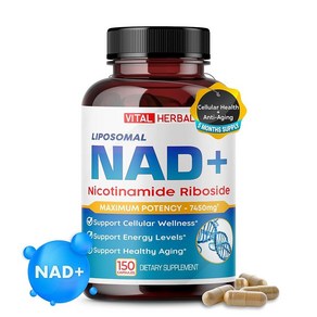 Liposomal NAD+ Nicotinamide Riboside NR with Tans-Resveatol Quecetin Bilbey Geen Tea - Maximu, Liposomal NAD+ Nicotinamide Ri, 1개