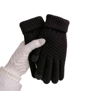 명양피프 엠보싱 여성 겨울 니트 장갑 따듯한 winte gloves