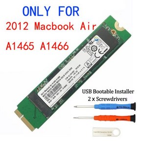 Ssd 2012 맥북 에어 A1465 A1466 Md231 Md232 Md223 Md224 솔리드 스테이트 드라이브 MAC SSD용 SSD 128GB 256GB 512GB, 1) 128GB, 없음, 1개