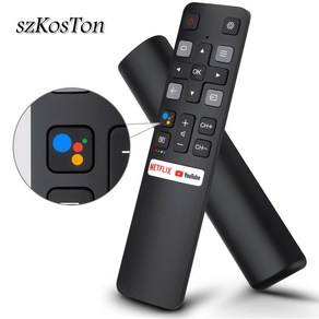 블루투스 TV용 안드로이드 스마트 작동 호환 리모컨 TCL 교체 49P30FS RC802V 65P8S 음성 55C715 구글