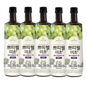 CJ제일제당 [CJ제일제당] 쁘띠첼 미초 청포도 900ml x 5병, 5개