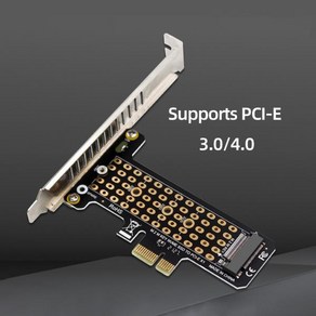 SSD 2230 2260/2280 용 인터페이스 M.2 NVME to PCIe4.0 X1 확장 카드 32Gbps 컨버터 지지대, 1개