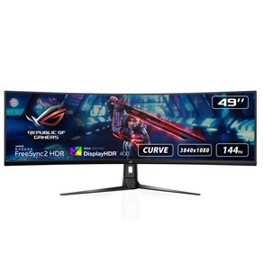 ASUS 게이밍 모니터 디스플레이 ROG Strix XG49VQ 49인치 PS5 대응곡률32:93840x1080144HzFreeSyncDisplayHDR 400