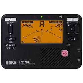 KORG TM-70F BK (코르그) 튜너 메트로놈 블랙 일본제 취주악 황동 밴드, 검은색, 1개