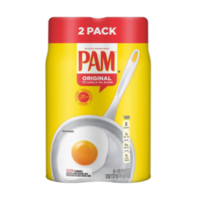 [2개] PAM 0칼로리기름 340g 팜 스프레이 캠핑 팜유 오일 제로칼로리 분사, 1개