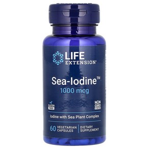 라이프익스텐션 3개X Sea-Iodine 1000mcg 베지 캡슐 60정, 3개