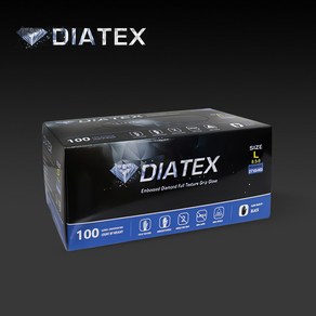 다이아텍스 DIATEX 니트릴장갑 식품용 정비용 두꺼운장갑 100매, 블랙, 1개