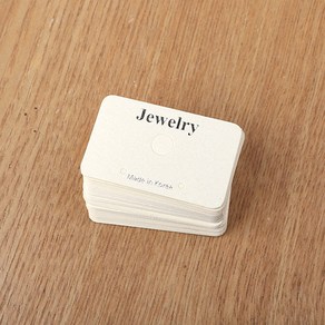 비즈아이 [9132-10]귀걸이포장지 40x25mm 아이보리Jewely 1팩(200개)