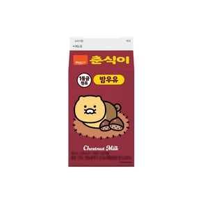 유어스 춘식이 밤우유 팩우유 500ml x 4개