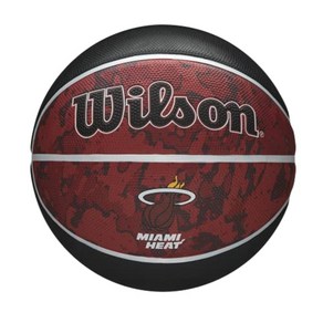 Wilson 농구공 NBA TEAM 시리즈, 남성용 7호 + 레드, 1개, RED (마이애미 히트)