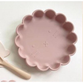 하비 유아 아기 라이언 흡착 식판 식기 이유식 용기, 퍼플핑크, 1개