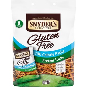 Snyde's of Hanove Gluten Fee Petzel Sticks 100 Caloi 스나이더스 오브 하노버 프리 프레즐 스틱 100칼로리 개별팩 8개, 25g