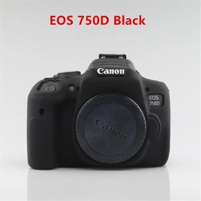 카메라방수커버 레인커버 소프트 실리콘 아머 바디 케이스 캐논 EOS 750D 80D 800D 850D 1300D 1500D 200D II 용 보호 스킨, 17) EOS 750D Black, 1개