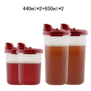 타파웨어 Tupperware 오일 양념통 밀폐용기 플라스틱 간장병 기름병 440/650/890ml 세트