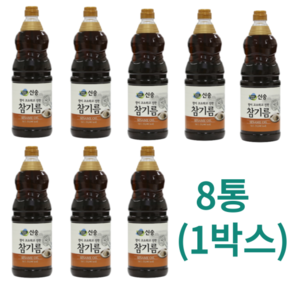 참기름 100% 참깨분 신송참기름 1.6L X 8개 1박스 대용량 업소용 식당용