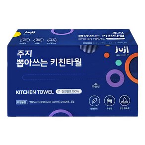 주지 뽑아쓰는 키친타올 3겹 천연펄프, 100매, 15개