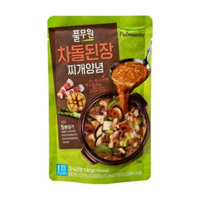 풀무원 차돌된장 찌개양념 혼밥 즉석식품, 12개, 130g