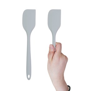 비비또 일체형 실리콘 스파츌라 알뜰 미니 주걱 2개, 쿨그레이+쿨그레이, 1세트