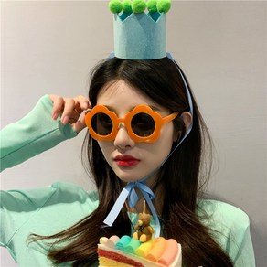 프롬아떼 미니플라워 파티안경 선글라스 갬성 인스타 축제 크리스마스 생일, 미니 플라워_퍼플