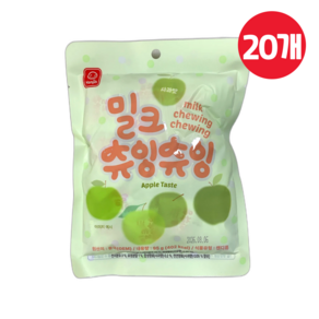 밀크 츄잉츄잉 사과맛, 95g, 20개