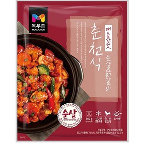 목우촌 춘천식 순살닭갈비 (유통기한 2025년 3월 17일) 냉동 매콤한맛, 1개, 400g