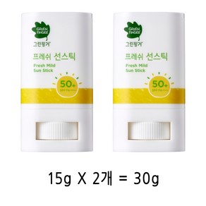 그린핑거 프레쉬 마일드 선스틱 SPF50+ PA++++, 30g, 1개