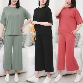 아웃사이즈 OA2024 빅사이즈XL(55~88)2XL(88~120) 모달 홈웨어 상하의 세트