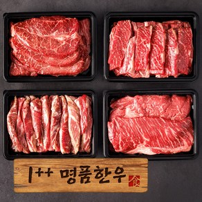 1++ 마장동 명품 한우 투뿔 1.2kg 800g 모듬세트 구이용 세트, 1++ 한우 모듬 600g