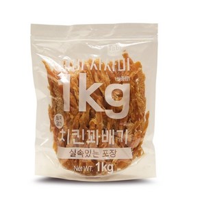 테비 사사미 대용량 강아지간식, 치킨꽈배기, 1kg, 1개