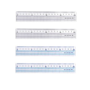 아이비스 20cm 컬러방안자 SP, 블루+블랙, 4개입