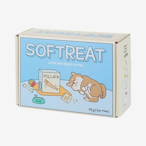 [유통기한 2025년 06월 04일] 소프트릿 강아지/고양이 동결건조 간식 북어 45g (3g x 15ea), 1개