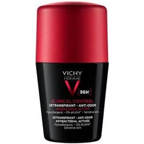 VICHY 비쉬 옴므 클리니컬 컨트롤 96H 롤-온 데오드란트, 2개, 50ml