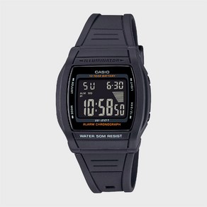 CASIO 카시오 W-201-1B 스포티 남여공용 군인시계 디지털시계