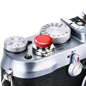 JJC 후지 XT5 X-E4 니콘 ZF 라이카 카메라 X100V 셔터 소프트버튼, 1개, 디럭스 [레드_레드], 디럭스