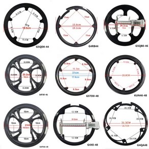 자전거체인링 MTB 도로 자전거 스프로킷 보호 크랭크셋 크랭크 가드 체인 휠 링 커버 32 42 44 46 48 50 52T, 06 G4FAO-42, 1개