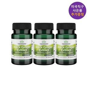 스완슨 끄라차이담 파비플로라 100mg 30캡슐 x3병 자색 흑 태국생강 사은품 추가증정