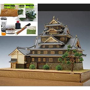 우디 조 Woody Joe/Wooden Achitectue 모델 1/150 Okanama Castle + Dioama/Paint Set 일본에서 직접, 1세트