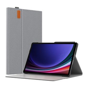 모코 갤럭시탭 S9 S10 플러스 북커버 케이스, 그레이, 1개