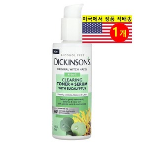 Dickinson Bands 오리지널 위치하젤 4-in-1 클리어링 토너 + 유칼립투스 세럼 무알콜, 1개, 118ml