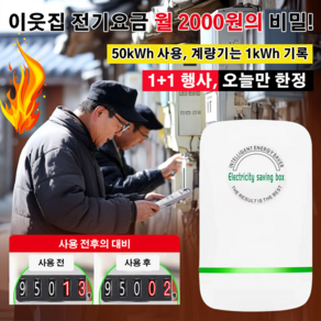 스마트 전기절감기 절전왕 표시등 부착 안정제어전압 절전기 에너지 절약/내구성이 있다/단순 조작, 1개