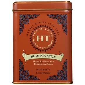 Harney & Sons Fine Teas Pumpkin Spice Tin- 20 Sachets Harney & Sons 고급 차 호박 스파이스 틴 - 20 향낭