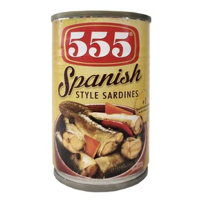 필리핀 555 스페니쉬 스타일 정어리 통조림 155g / Spanish STYLE SARDINES, 1개