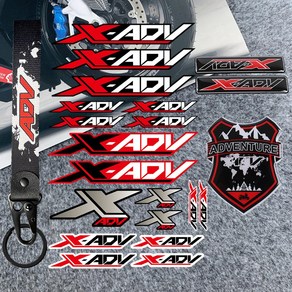 X Adv X-Adv 오토바이 스티커 반사 바디 연료 탱크 라이딩 헬멧 세트 혼다 XADV X-ADV Xadv 750 350 어드벤처 데칼, Set G, 1개